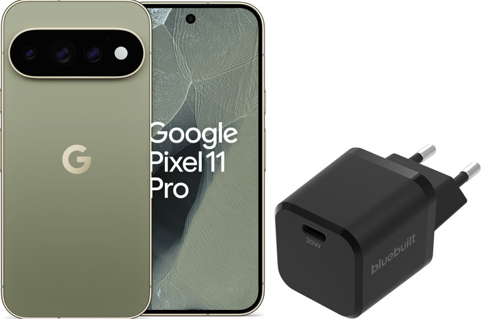 Google Pixel 11 Pro 512GB Groen 5G + BlueBuilt Oplader met Usb C Poort 30W Zwart Main Image