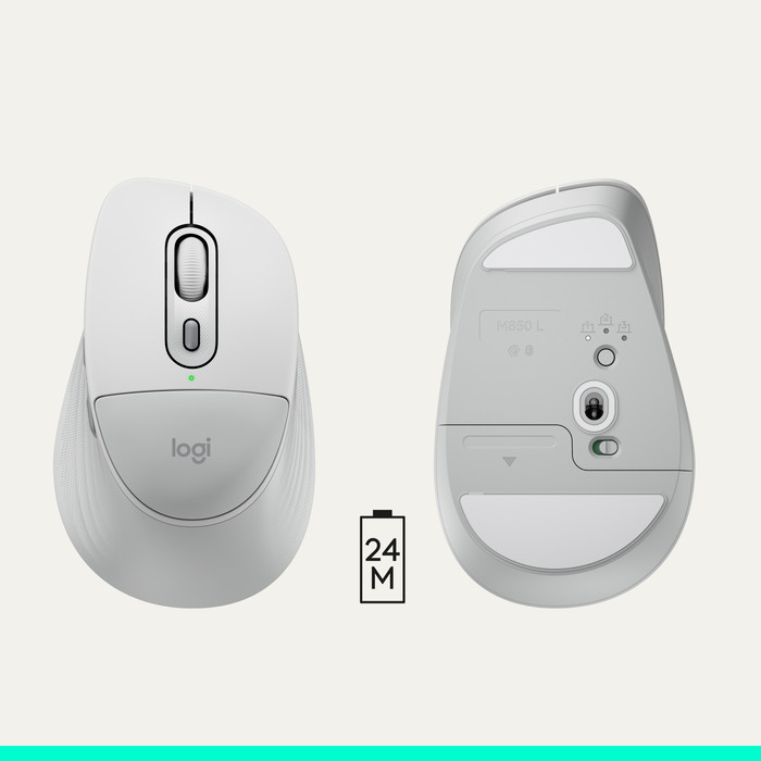 Logitech Signature Comfort Plus M850 L Draadloze Muis Off-White visual leverancier