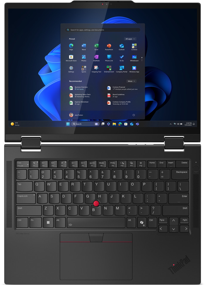 Lenovo ThinkPad T14s 2-in-1 Gen 1 - 21R30069MH QWERTY bovenkant