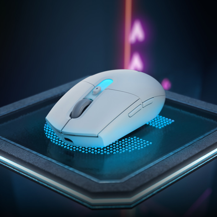 Logitech G305 X SUPERLIGHT Wireless Gaming Mouse White product in use