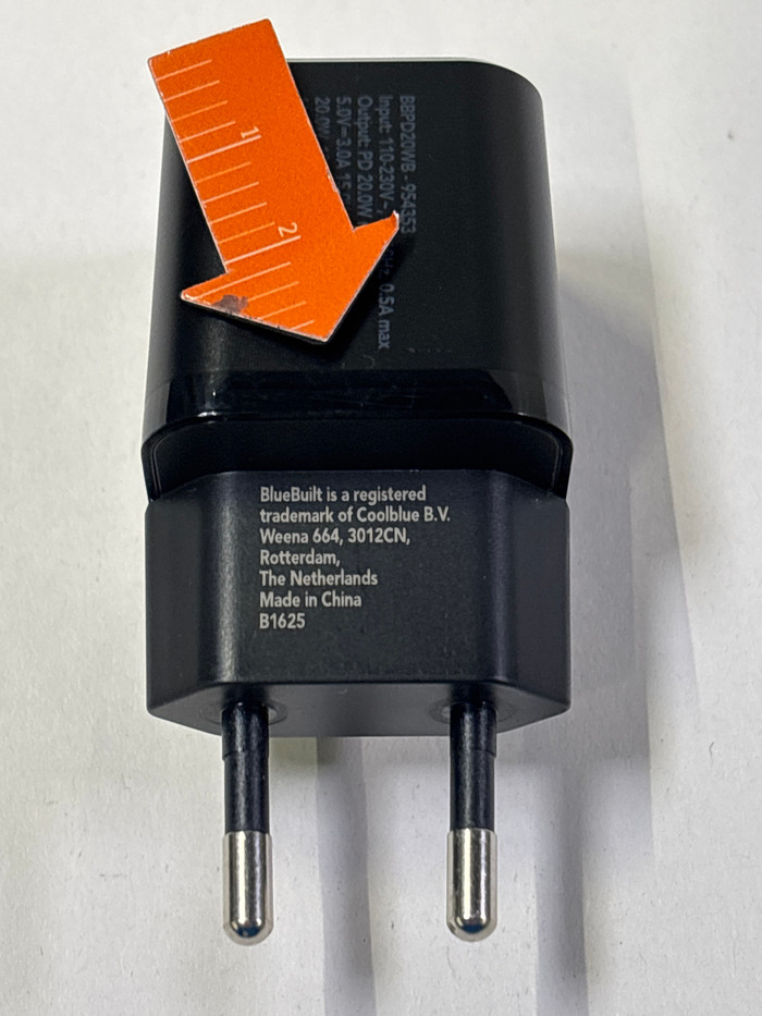 BlueBuilt Power Delivery Oplader met Usb C Poort 20W Zwart 