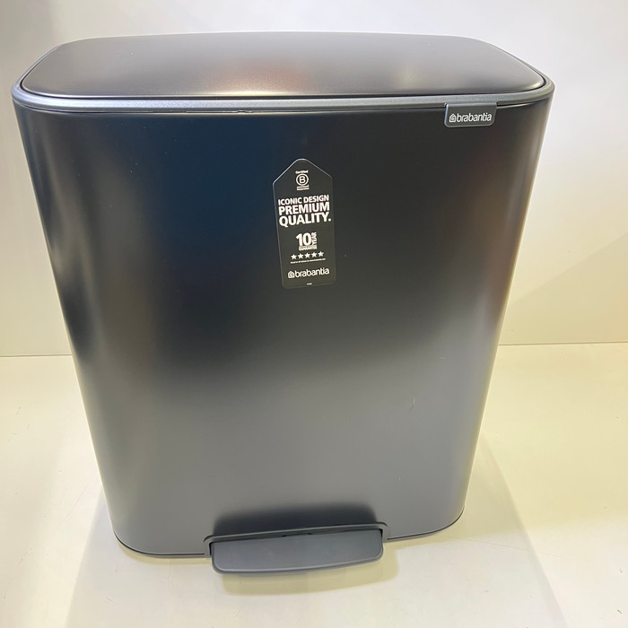 Brabantia Bo Pedal Bin 2x 30L Matte Black 