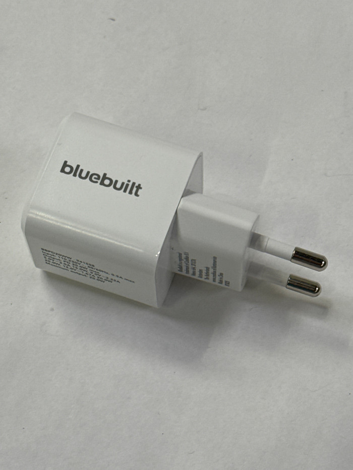 BlueBuilt Power Delivery Oplader met Usb C Poort 20W Wit 