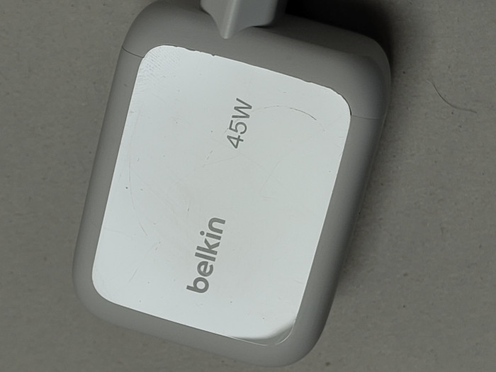 Belkin BoostCharge Pro Oplader 45W Usb C Wit + Usb C Intrekbare Kabel 0,8m Kunststof Wit