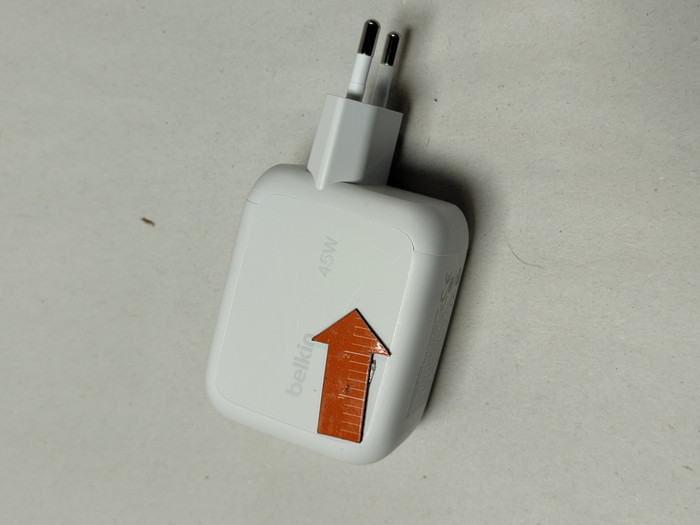 Belkin BoostCharge Pro Oplader 45W Usb C Wit + Usb C Intrekbare Kabel 0,8m Kunststof Wit