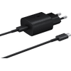 Samsung Charger with Cable 1M USB-C 25W with Power Delivery Black