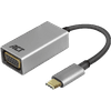 USB-C naar VGA adapter zwart, Blister verpakking