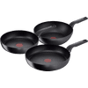 Tefal Hard Titanium Pro Frying Pan Set 24cm + 28cm + Wok 28cm