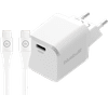 BlueBuilt Power Delivery Charger 30W + USB-C Cable 3m Nylon White