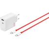 OnePlus SuperVOOC Oplader 120W met 2 Poorten + Usb C kabel