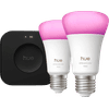 Philips Hue White and Color Starter Pack E27 1100 lumens 2-pack + Bridge Pro