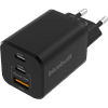 BlueBuilt Power Delivery + Quick Charge Oplader met 3 Usb Poorten 65W Zwart