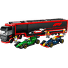 LEGO City F1 Truck met RB20 en AMR24 F1 auto's 60445