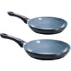 BK Easy Basic Ceramic Frying Pan Set 24+28cm