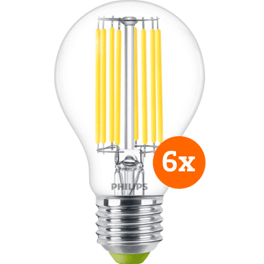 Philips LED Filament lamp - 4W - E27 - warm wit licht 6-pack