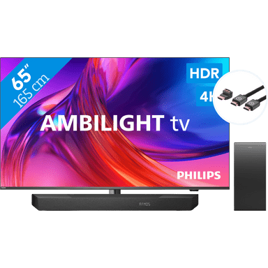 Philips The One 65PUS8808 - Ambilight (2023) + Soundbar + Hdmi kabel