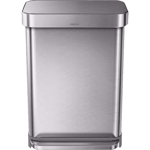 Simplehuman Poubelle rectangulaire à touch-bar 40l inox - cw2014