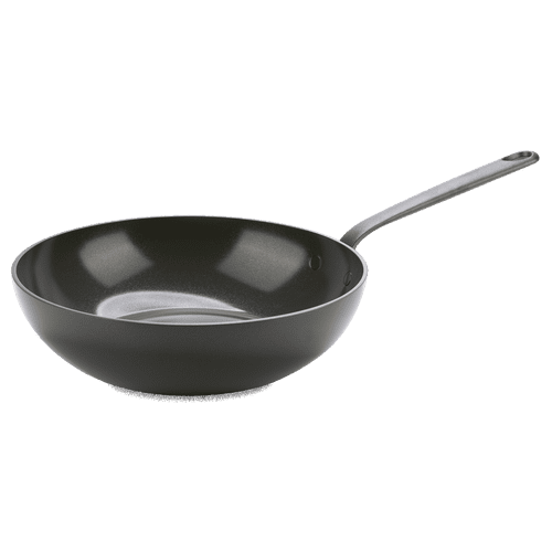 Friedewald® Gietijzeren wok met deksel, geschikt voor inductie, 29 cm