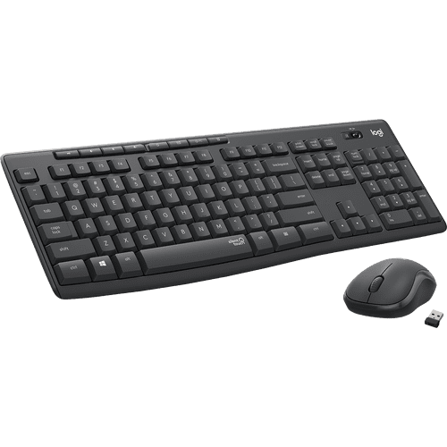 Trust Ody II Wireless Keyboard and Mouse Set Dutch QWERTY Layout, Silent Keys and Mouse Buttons, Wireless Keyboard and Mouse, Spill Proof Keyboard for PC, Computer, Laptop, Mac - Black