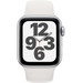 Apple Watch SE 40mm Zilver Aluminium Witte Sportband
