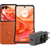 Motorola Razr 50 256GB Oranje 5G + Motorola Oplader 30W Zwart + Usb C Kabel 1m Zwart