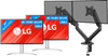 LG 27UP850K-W.AEU Duo Pack + BlueBuilt Monitorarm Mechanische Veer voor 2 Monitoren