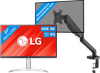 LG 27UP83AK-W + BlueBuilt Monitorarm Gasveer voor 1 Monitor