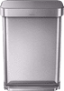 Simplehuman Rectangular Liner Pocket 55L Stainless Steel
