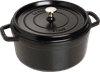 Staub Ronde Stoof-/Braadpan 24 cm Zwart