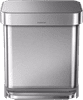 Simplehuman Rectangular Liner Pocket 30 Liter Rvs