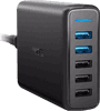 Anker PowerPort Speed Charger 5 USB Ports 18W Quick Charge 3.0 Black