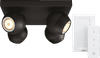 Philips Hue Buckram 4-Spot Zwart met Dimmer