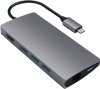 Satechi Usb C naar Usb A, Ethernet en HDMI Dock Space Grey
