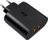 Aukey Charger with Micro Usb Cable 2 Usb Ports 18W Quick Charge Black
