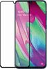 Azuri Gehard Glas Samsung Galaxy A40 Screenprotector Glas Zwart