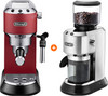 De'Longhi EC685.R Dedica Rood + Koffiemolen