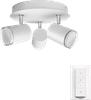 Philips Hue Adore badkameropbouwspot White Ambiance 3-Spot Wit rond + dimmer