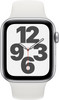 Apple Watch SE 44mm Silver Aluminum White Sport Band