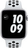 Apple Watch Nike SE 44mm Zilver Aluminium Witte Sportband