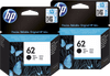 HP 62 Cartridges Black Duo Pack