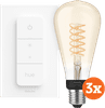 Philips Hue Filamentlamp White Edison XL ST72/E27 + Philips Hue draadloze dimmer