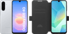 Samsung Galaxy A18 128GB Zilver 4G + BlueBuilt Book Case Zwart