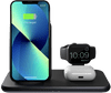 ZENS 3-in-1 Draadloze Oplader 10W met Standaard en Apple Watch Oplader Zwart