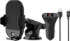 Veripart Houder Auto Dashboard/Luchtrooster met Draadloos Opladen + Autolader en Usb Kabel