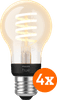 Philips Hue Filament Light White Ambiance Standard E27 4-pack