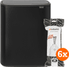 Brabantia Bo Touch Bin 60 Liter Matt Black + Vuilniszakken (120 stuks)