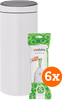 Brabantia Touch Bin 30 Liter White + Vuilniszakken (120 stuks)