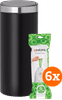 Brabantia Touch Bin 30 Liter Matt Black + Vuilniszakken (120 stuks)