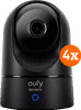 Eufy Indoor Cam 2K Pan & Tilt 4-Pack zwart