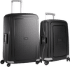 Samsonite S'Cure Spinner 75cm + 55cm Black Suitcase Set